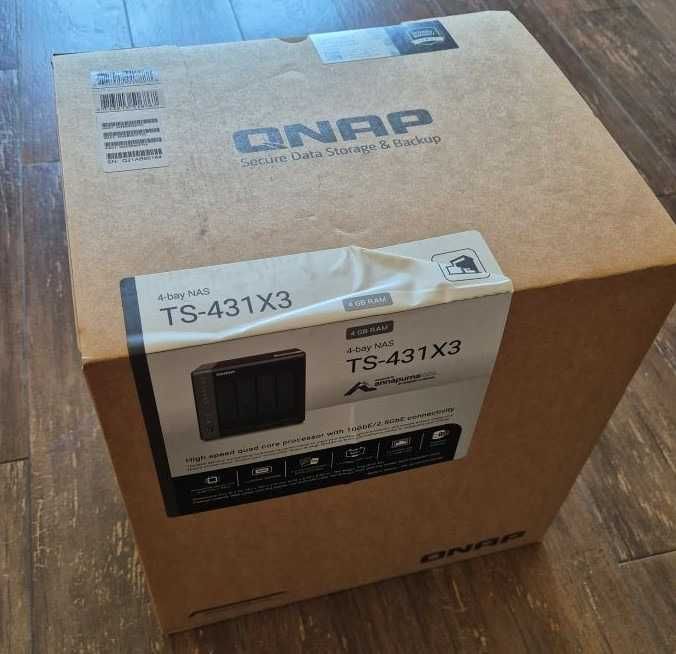 Serwer NAS QNAP TS-431X3 + 4xHDD WD RED 4TB - NOWY - rezerwacja