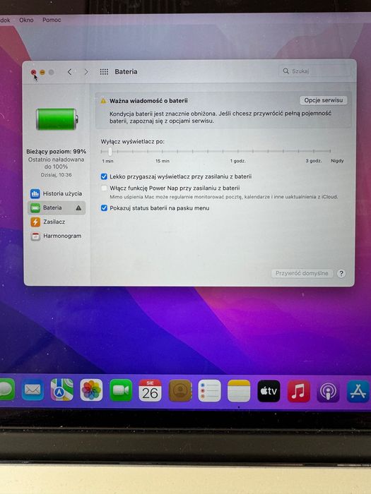 macbook pro 15 i7 16GB, 250GB