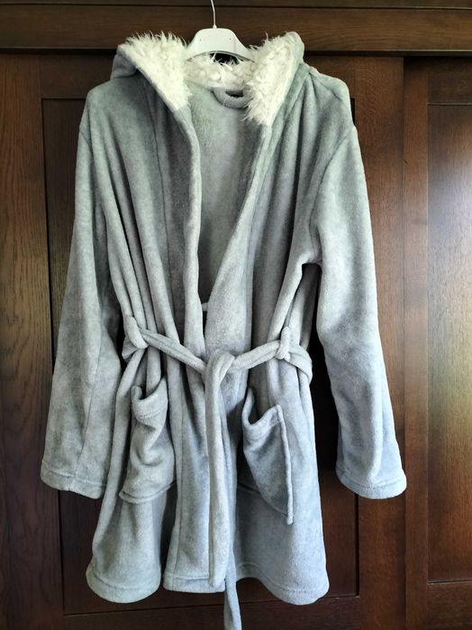 Szlafrok Boohoo szary miś M