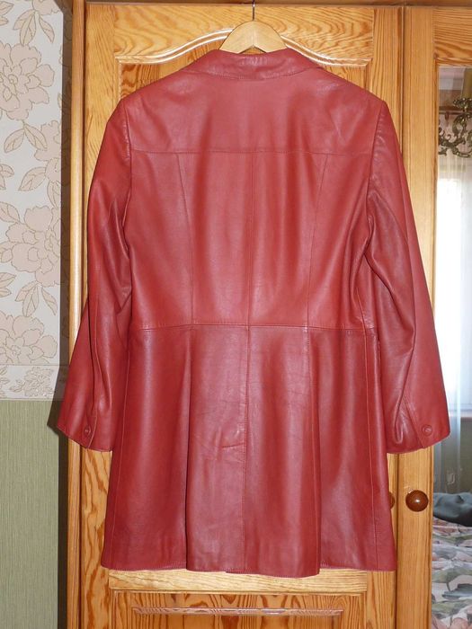 BETTY BARCLAY stylowy skórzany płaszcz 40/42 klasy Ochnik