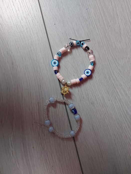 zestaw 2 branzoletki w stylu nad morskim ręcznie robione