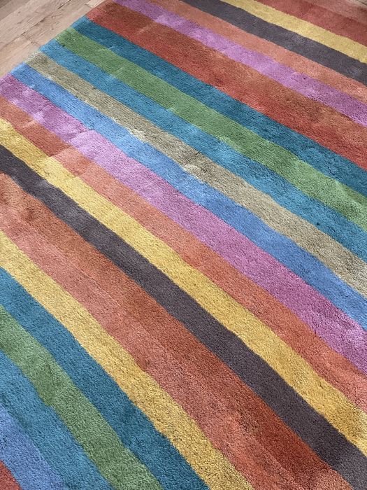 Tapete grande de lã do Gato Preto