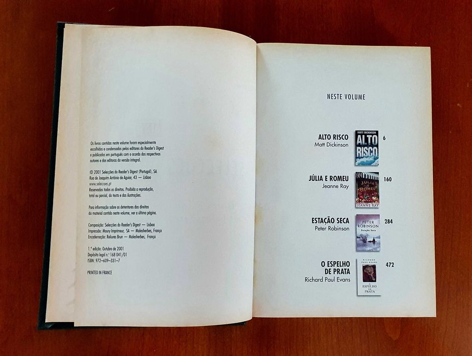 Livro Condensado Selecções Reader's Digest: 1 LIVRO = 4 HISTÓRIAS