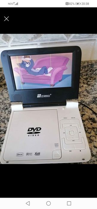 DVD portátil a funcionar