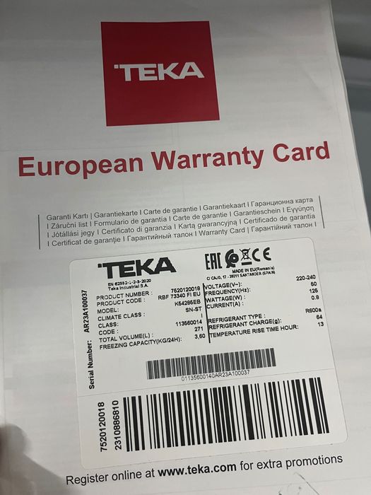 Combinado Teka de Encastre - Novo Nunca Usado