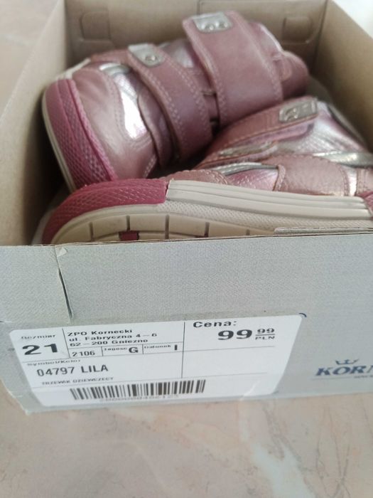 Trzewik dziewczęcy - kozak ocieplany rozmiar 21, KORNECKI