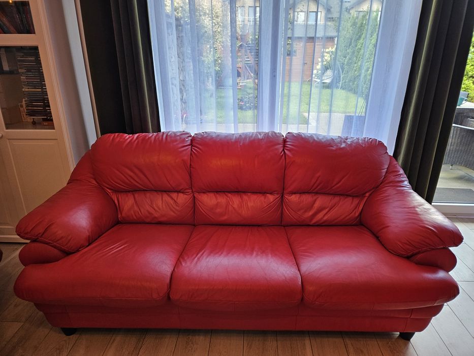 Sofa 3os z ekoskóry z funkcją spania