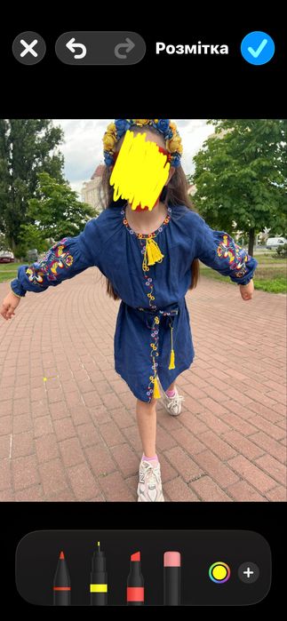 Вишиванка на дівчинку льон
