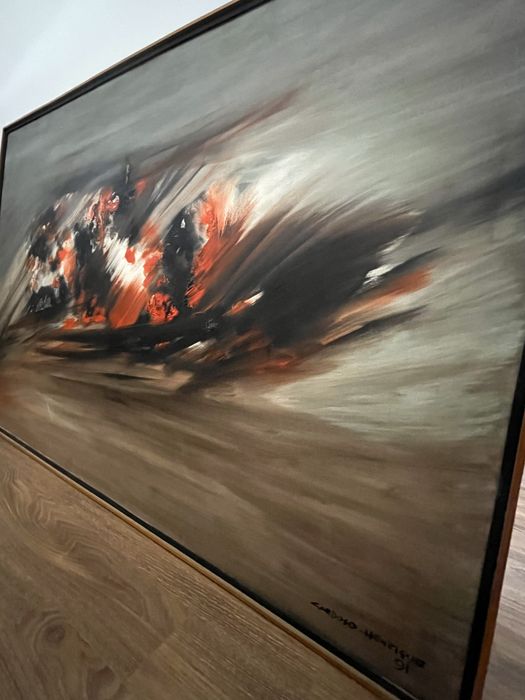 Quadro abstrato original grande (150x100 cm) – assinado  Cardoso Henrique (1991)