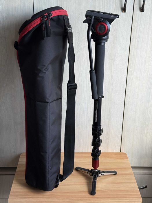 Професійний монопод Manfrotto MVM500A з фірмовим ущільненим чохлом Manfrotto MBAG80PN