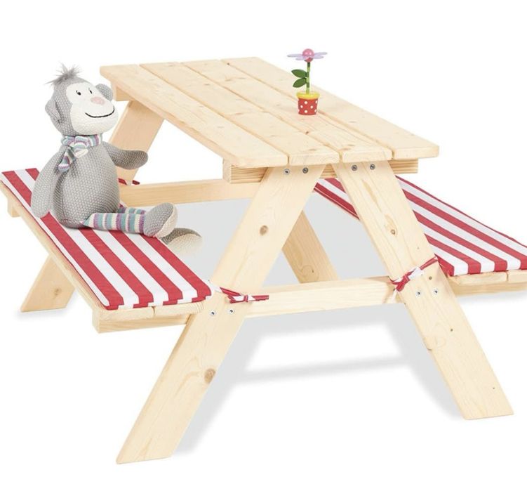 Poduszki do stolika ławki drewnianej dla dzieci pinolino 89x19x1,5 cm