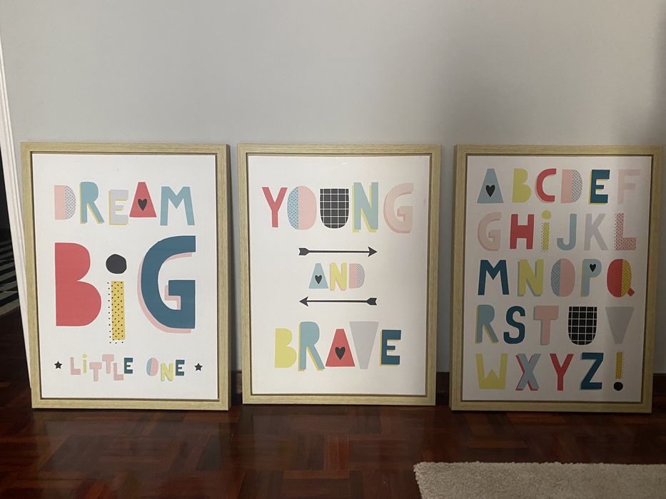 Conjunto de 3 quadros