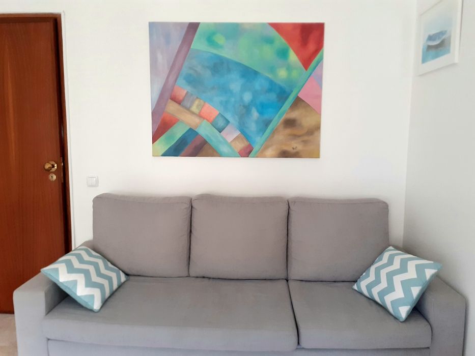 Pintura original abstrata em tela 116x89 cm