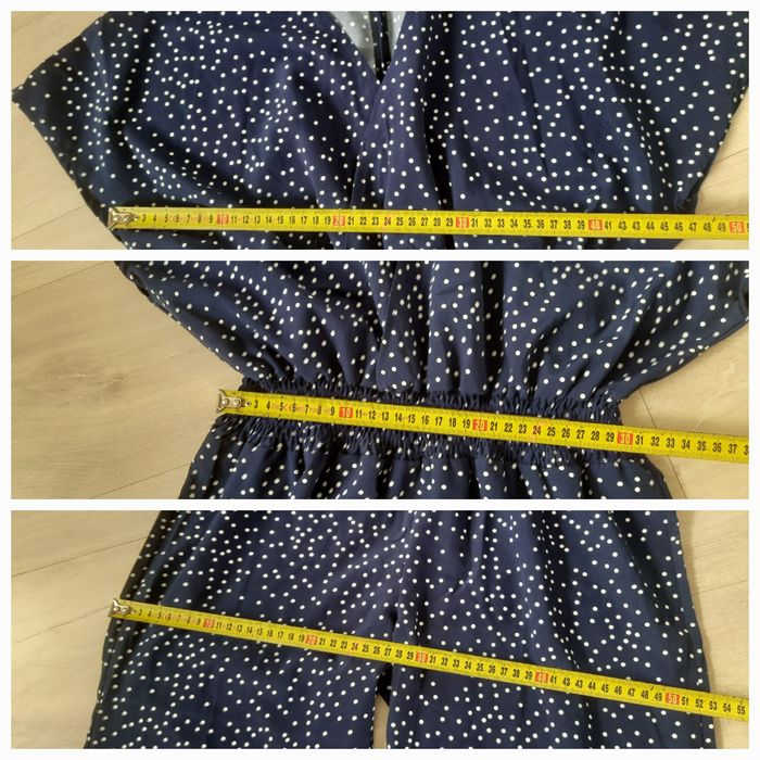 Kombinezon damski lekki grochy letni 38/40