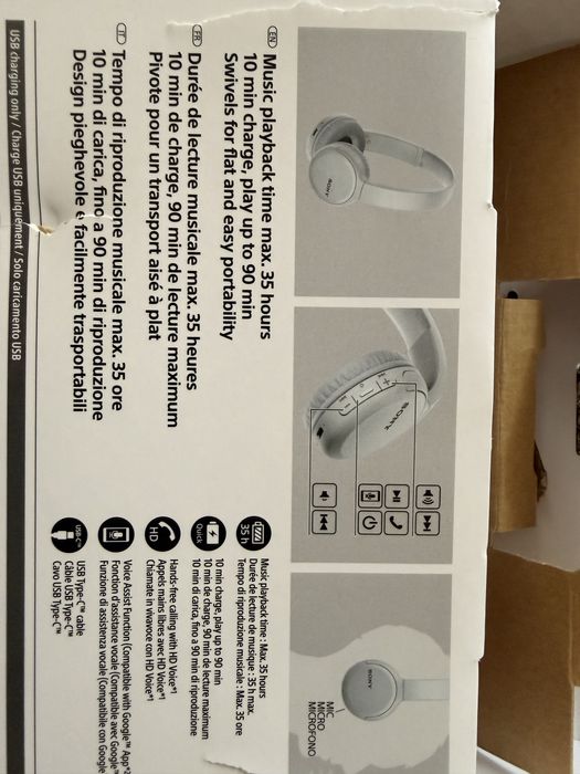 Headphones Bluetooth Sony , 35h seguidas
