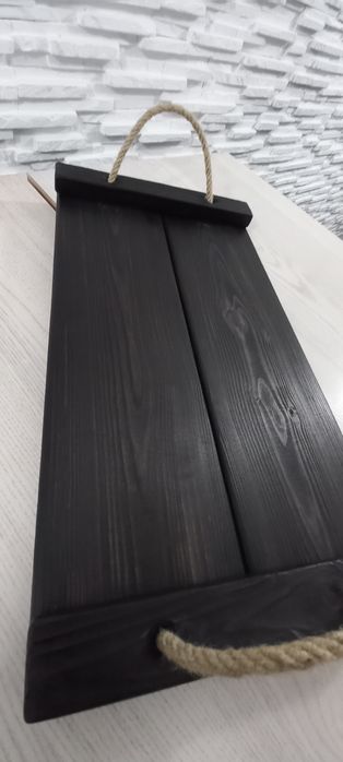 Rustykalna taca drewniana