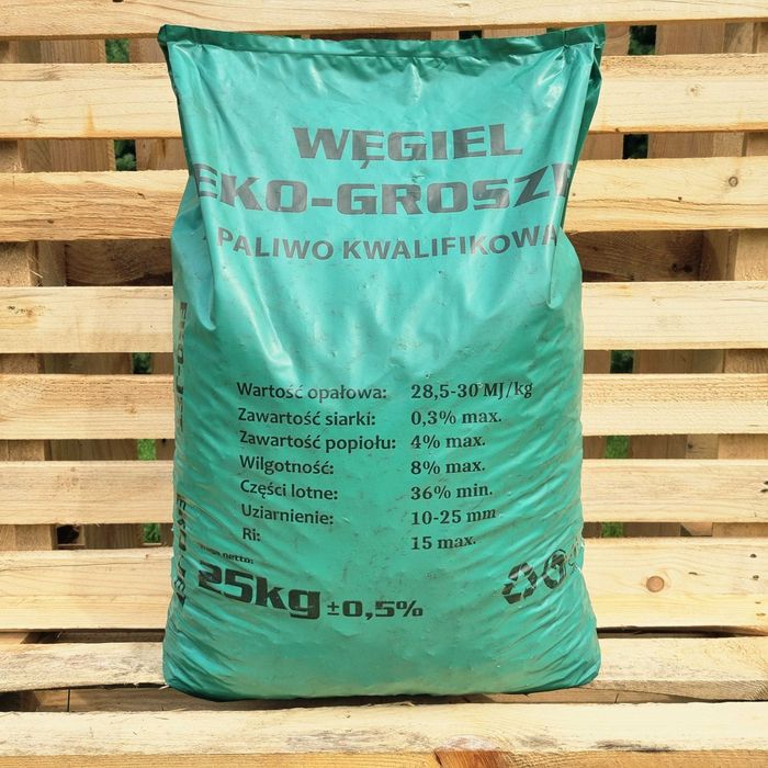 Groszek Węgiel Kamienny Pakowany 25kg ŻAR Paradyż