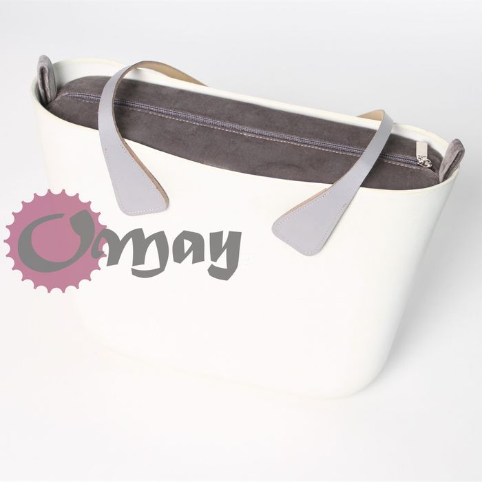 organizer do OBAG MINI velvet szary welur wkład 2 kieszenie OMAY