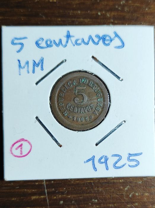 5 Centavos 1925, Bronze, Bela