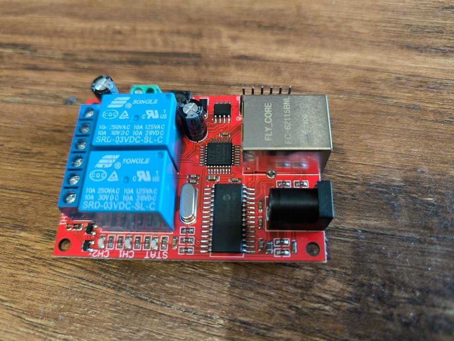 LAN Ethernet Реле 2х канальне TCP/UDP Controller Module WEB Server