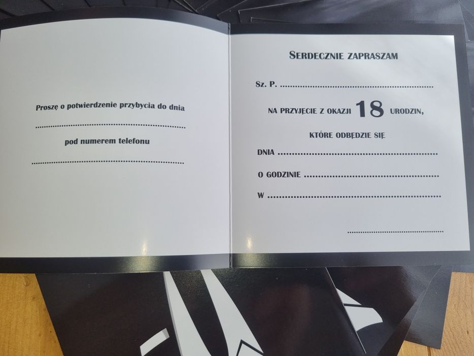 Zaproszenia ba 18 urodziny