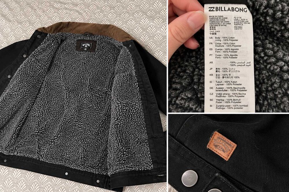 Чоловіча утеплена джинсова куртка Billabong