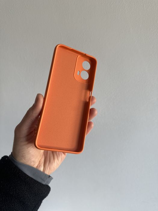 Etui silikon pomarańczowy do Motorola Moto G34 5G