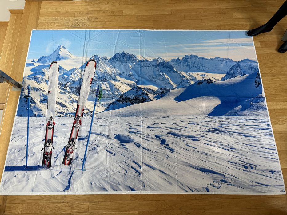 Tapeta fototapeta narty góry ski freeride do studia fotograficznego na imprezę Warszawa apres ski 155 x 225 cm