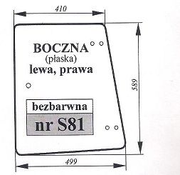Fendt  240S FARMER - szyba boczna lewa,prawa S 81