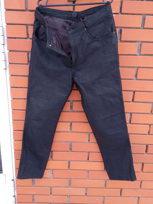 Штани кожані чорні підкладка