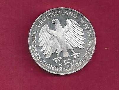 ALEMANHA 5  MARK Carl Friedrich Gauss  Prata Proof