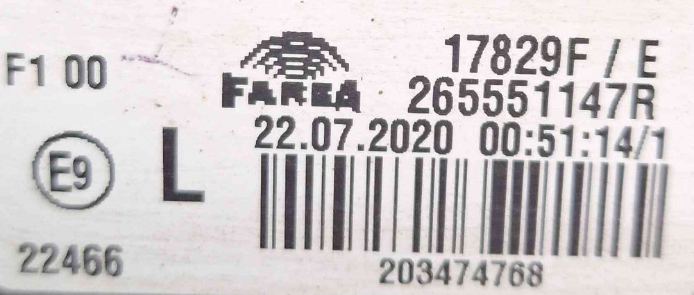 Farolim da Mala Esquerdo 265551147r - RENAULT CLIO V