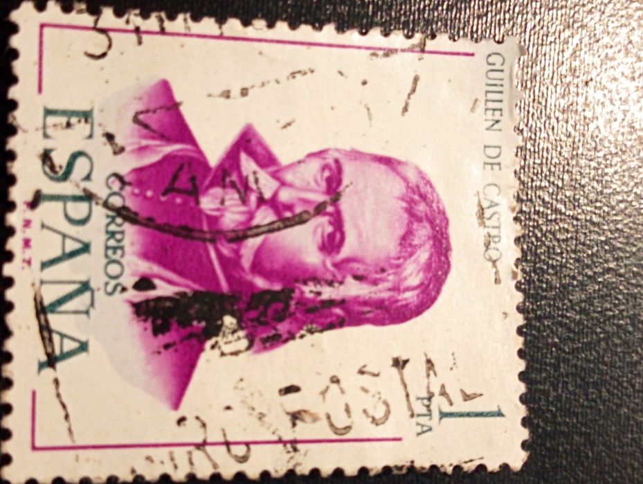 2 selos de 1 peseta PTA Espanha	1970 e 1971