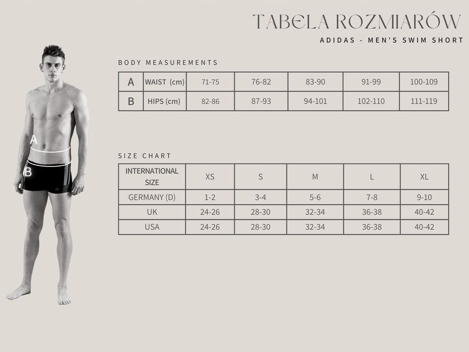 Adidas Spodenki Bokserki Pływackie Kąpielówki D3