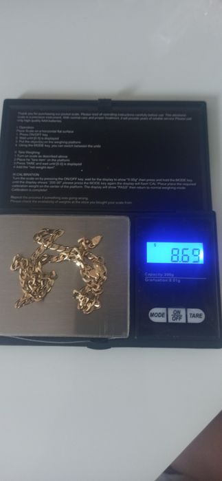 Złoty łańcuszek pancerka 585