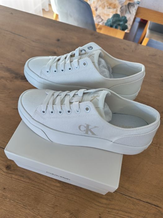 Tenisówki Calvin Klein Vulc Flatform Cv Mg Białe, rozmiar 38, NOWE