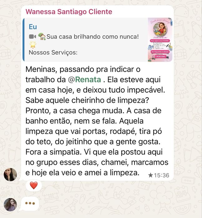 Limpeza residêncial, escritórios e pós-obras.