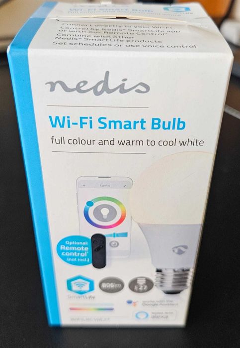 LÂMPADAS LED WIFI NEDIS E27- NOVAS EM CAIXA Pack 10 unidades