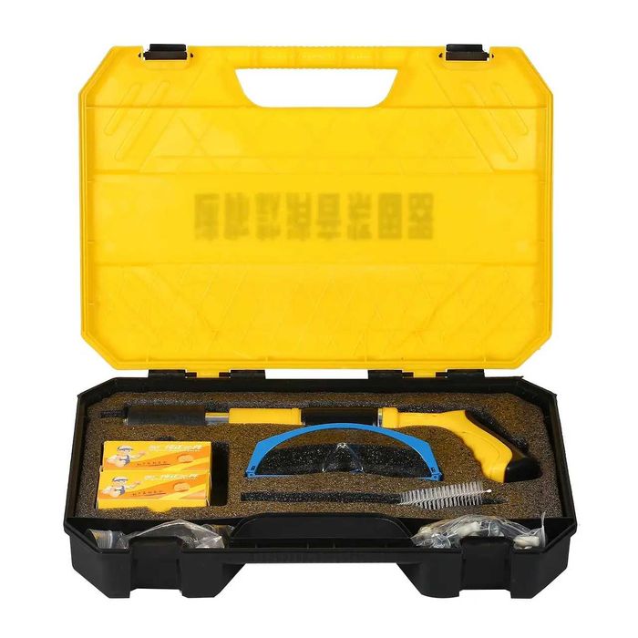 D53- Pistola pregos com 100 pregos Mini pistola aço manual