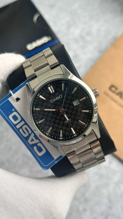 Годинник Casio MTP-VD03 Silver/Black | Наручные часы | Vintage A159