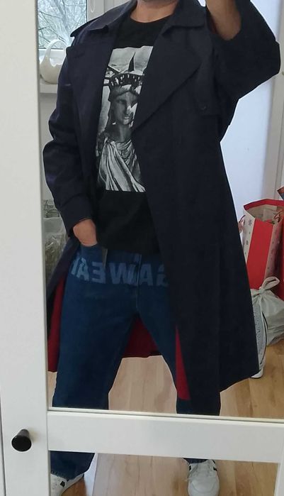 Płaszcz męski granatowy