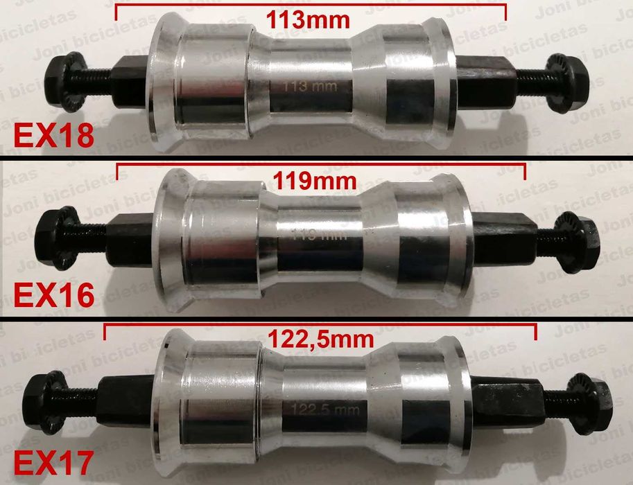 Eixos pedaleiros de quadra para bicicleta