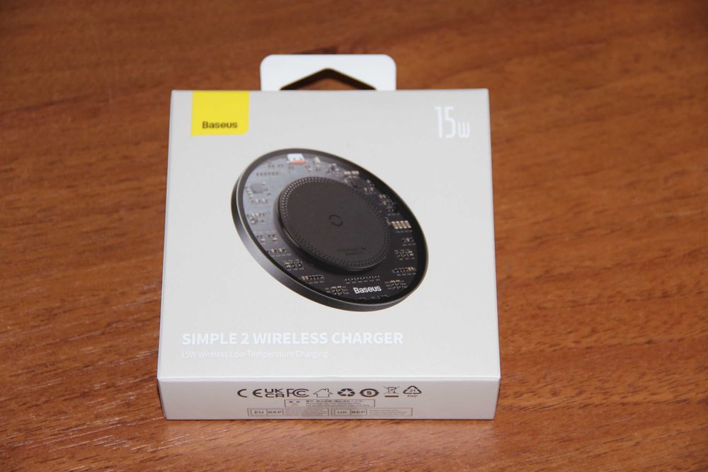Бездрот зарядка BASEUS Simple 2 Wireless Charger 15W Black CCJJ050001