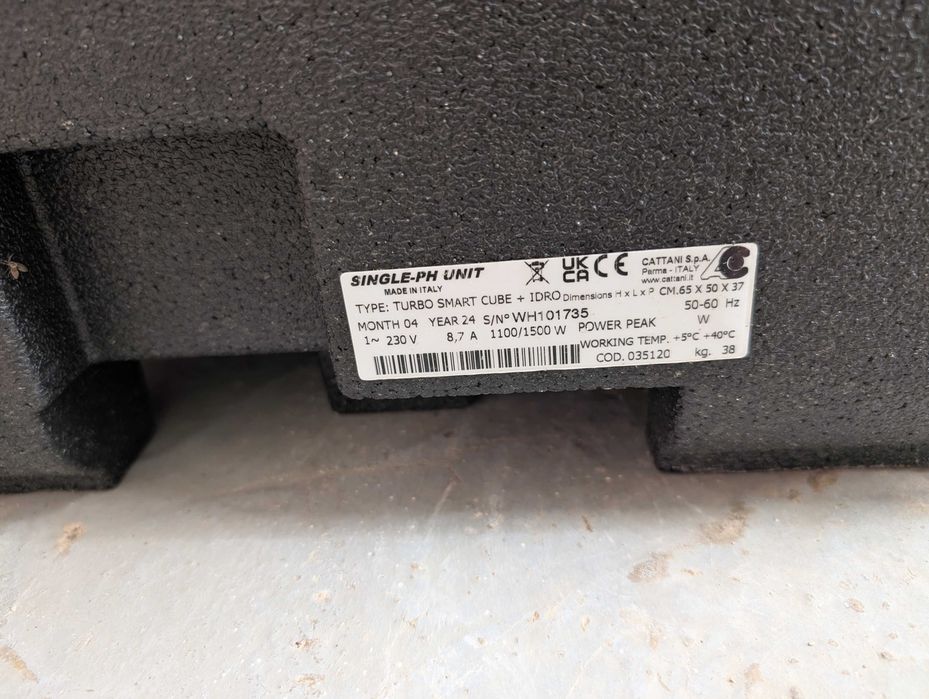 Aspiração Húmida Cattani Turbo Smart