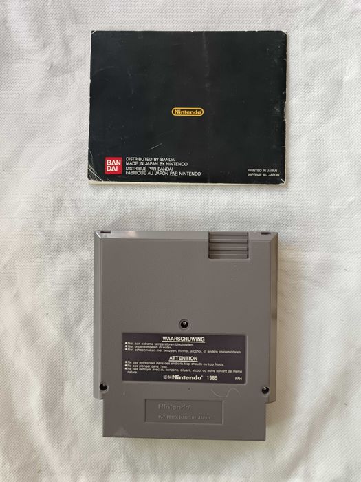Super Mario Bros [NES, 1987] Solto com capa e manual da Nintendo