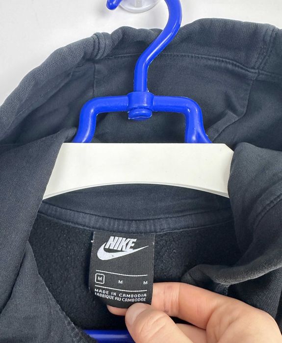 Bluza rozpinana z kapturem NIKE zip hoodie męska czarna boxy r. M