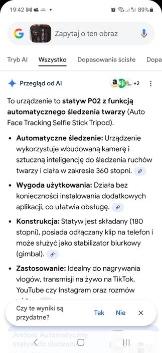 Inteligentny statyw gimbala