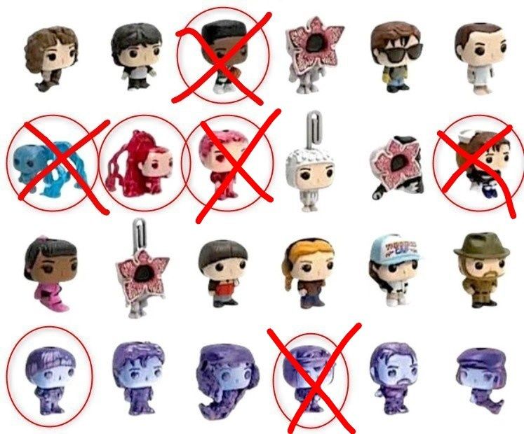 Figurki Kinder Joy Stranger things