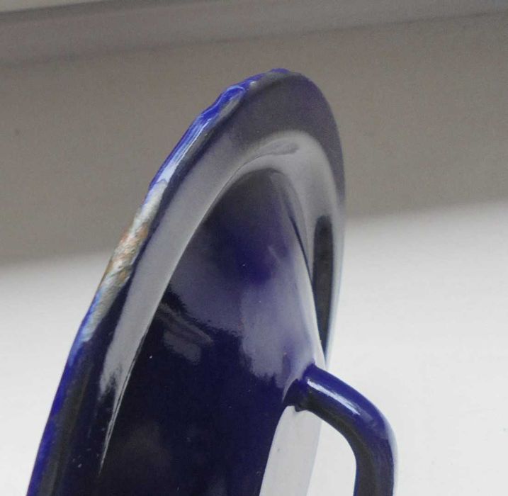 Pokrywka do garnka emaliowana kobalt 18 cm