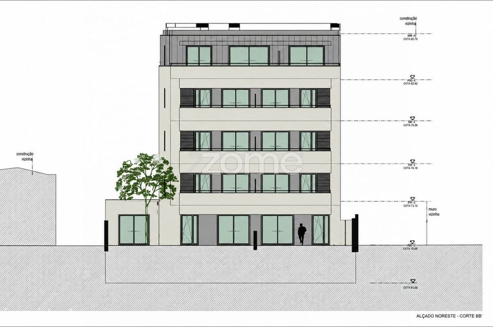 Apartamento T1 com varanda de 3 m2